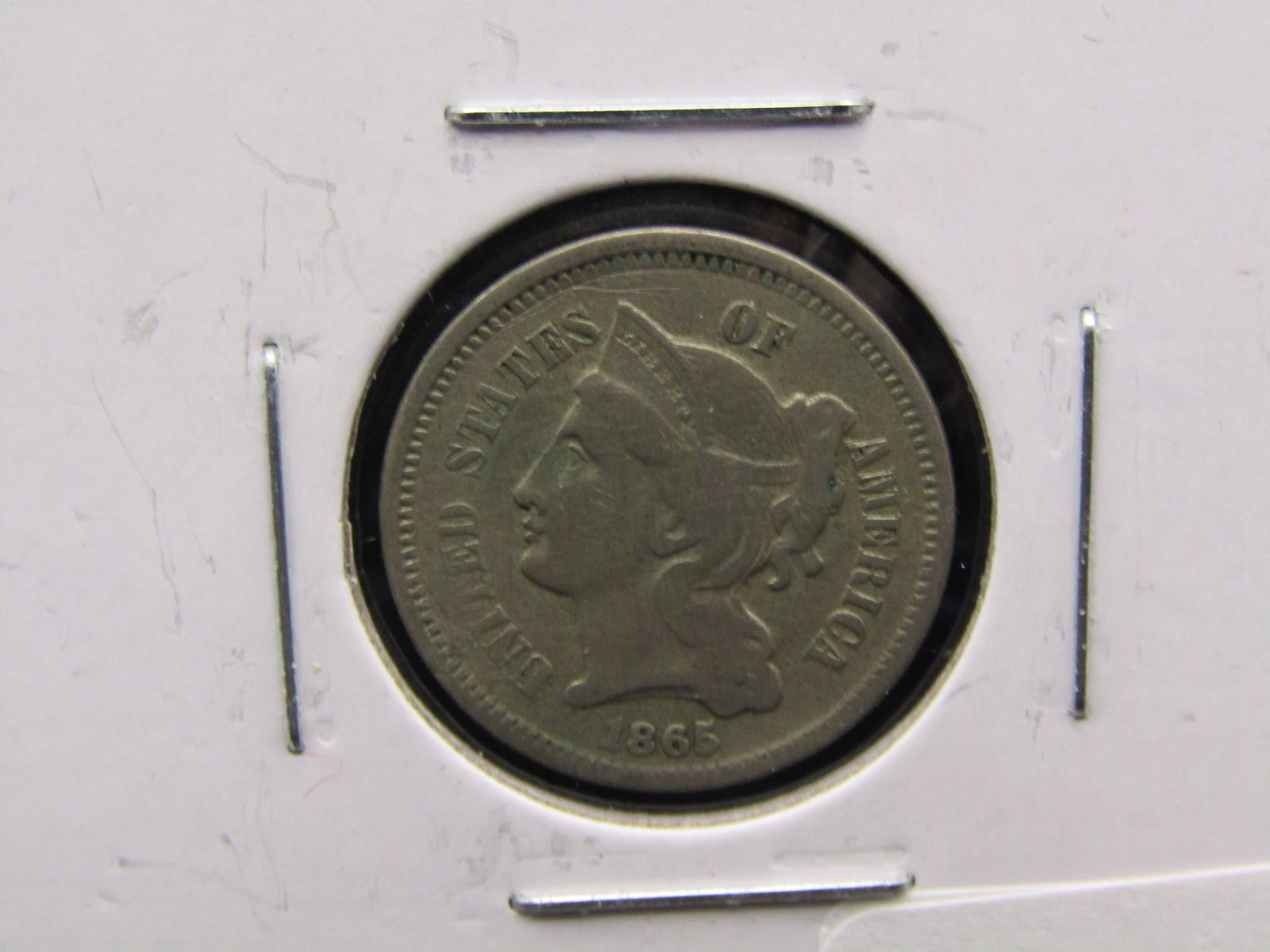 1865 US 3 Cent Copper Nickel. Nice Type Coin (1 of 2)