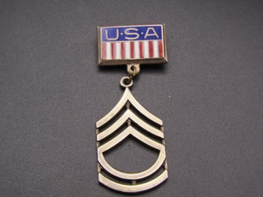 Vintage WWII Sterling Silver US Army Sweetheart Pin, 1940's, Worn by Wives/Girlfriends of Servicemen