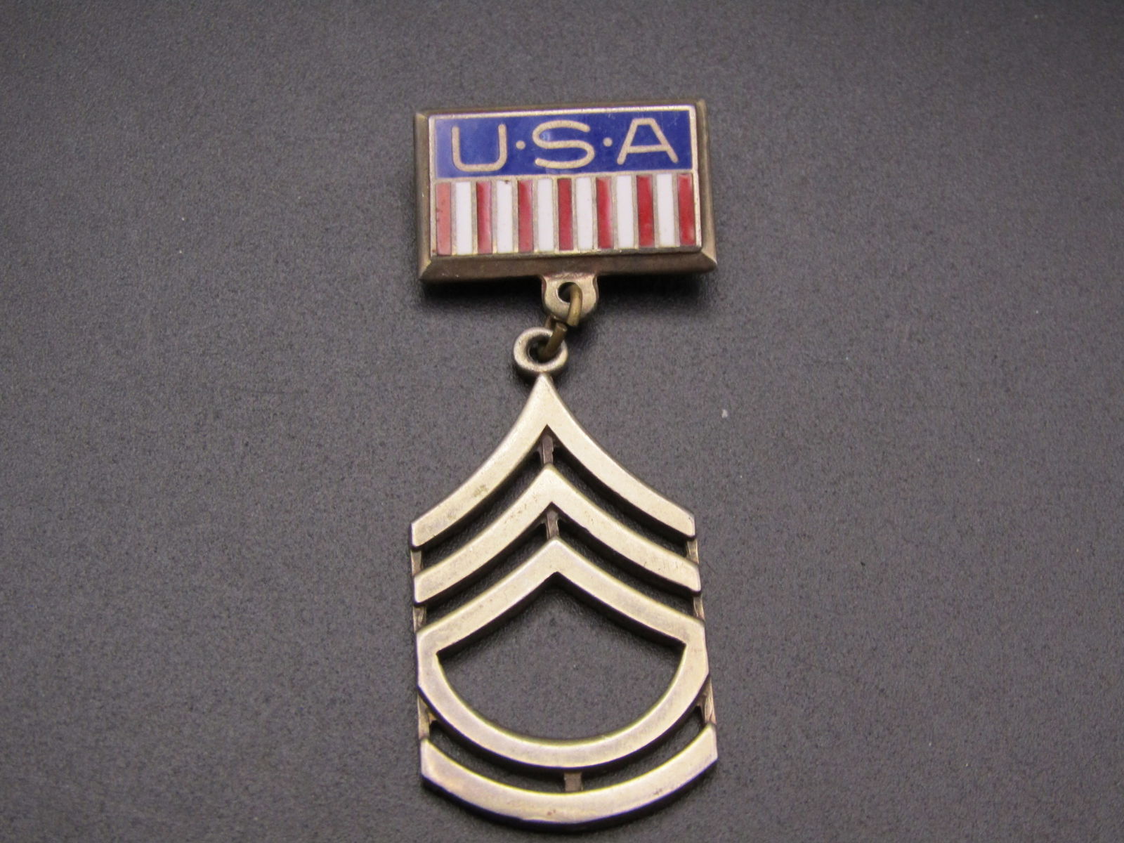Vintage WWII Sterling Silver US Army Sweetheart Pin, 1940's, Worn by Wives/Girlfriends of Servicemen (1 of 2)