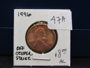 ERROR 1996 Off Center Lincoln Cent
