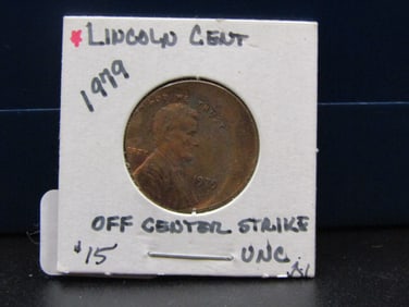 ERROR 1976 Off Center Strike Lincoln Cent