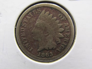 1863 Indian Head Cent, tough Date!
