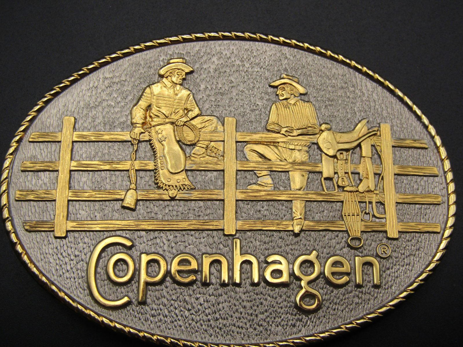 Vintage Copenhagen Snuff Belt Buckle, Two Tone Design (1 of 2)
