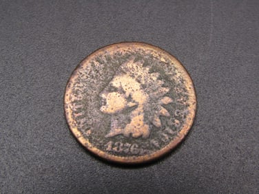 1876 SEMI KEY Indian Head Cent