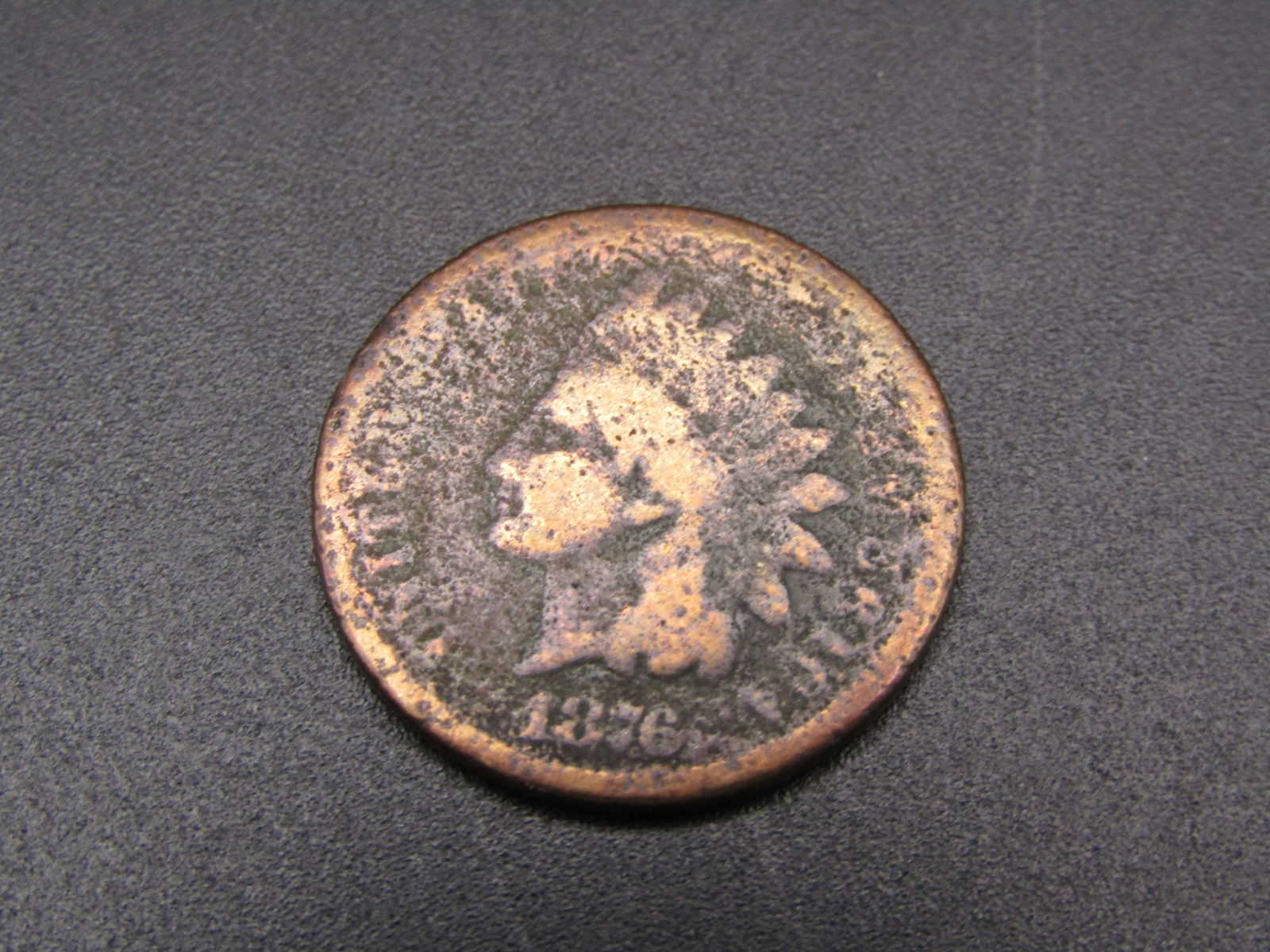 1876 SEMI KEY Indian Head Cent (1 of 2)