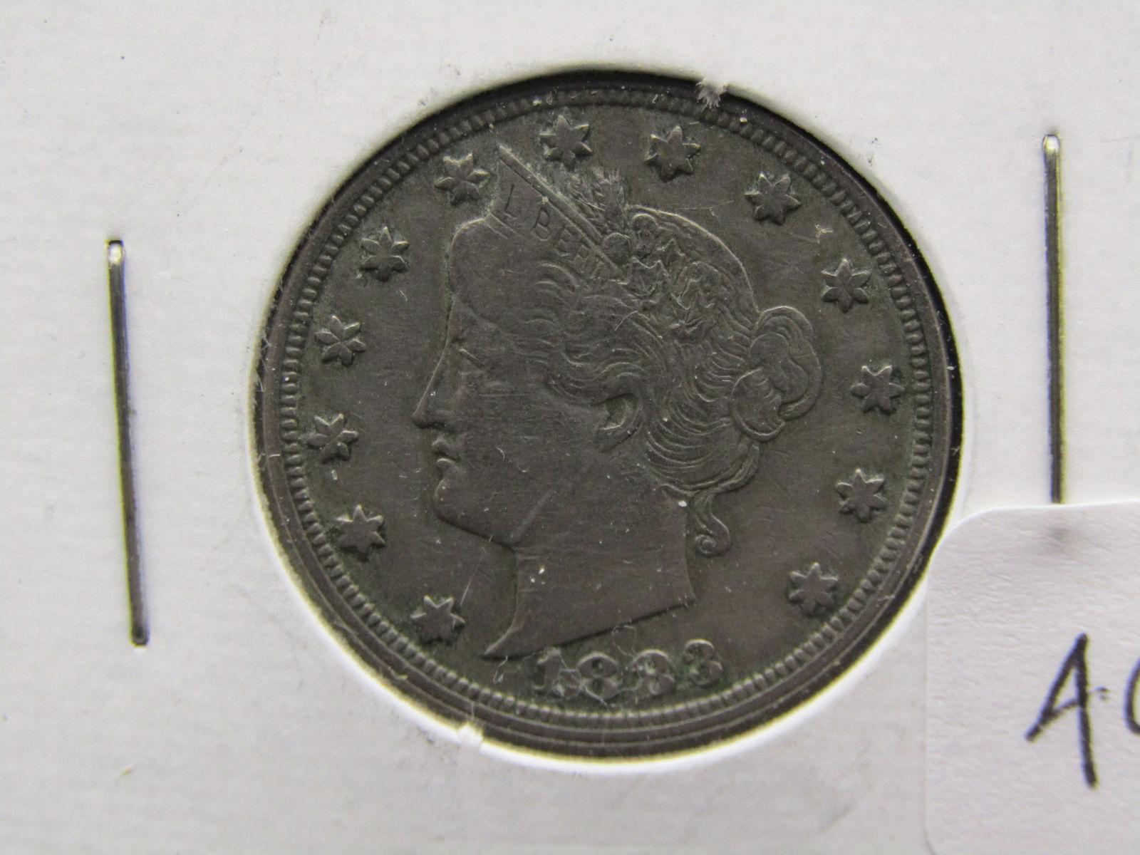 1883 NO CENTS Liberty Head V Nickel, 1 Year Type, First Year, FULL LIBERTY (1 of 2)