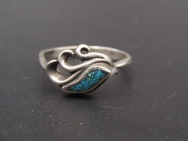 Vintage Sterling Silver Turquoise Ring, Size 7