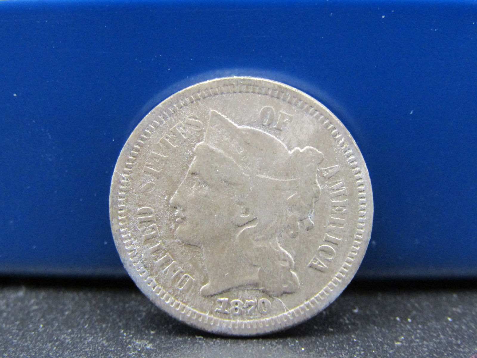 1870 US 3 Cent Copper Nickel, Nice Type Coin (1 of 2)