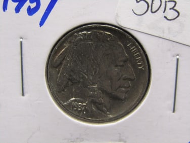 1937 Buffalo Nickel, HIGH GRADE, Lustrous!