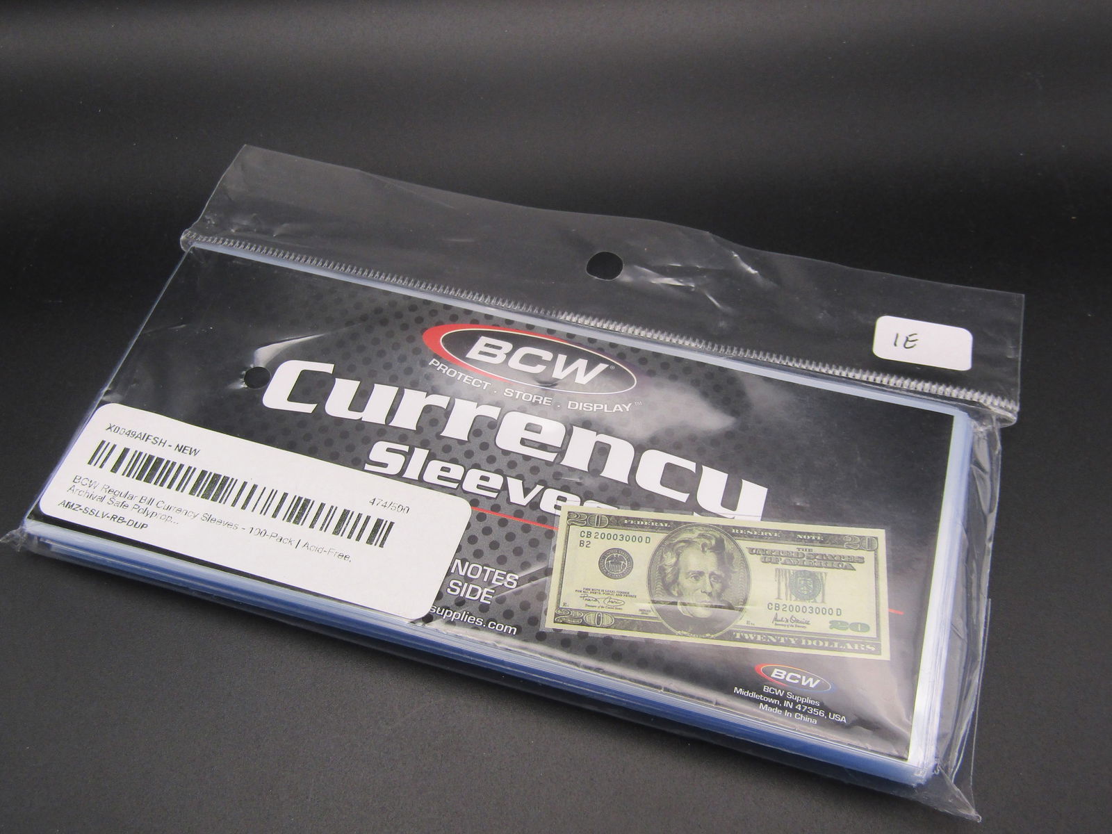 100- NEW BCW Currency Sleeves; Fit Regular Size Notes: 100- NEW BCW Currency Sleeves; Fit Regular Size Notes