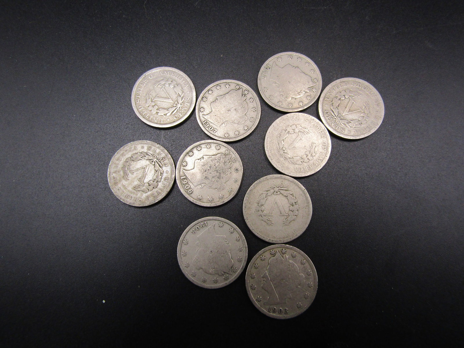 10 Mixed Date Liberty Head V Nickels (1 of 2)