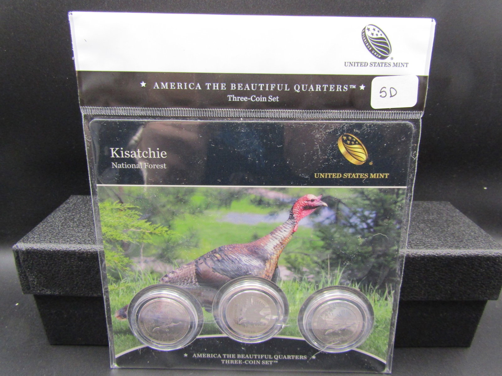 2015 Kisatchie National Forest US Mint- America The Beautiful 3 Coin Set. UNC P and D, Proof S Mint: 2015 Kisatchie National Forest US Mint- America The Beautiful 3 Coin Set. UNC P and D, Proof S Mint Marks