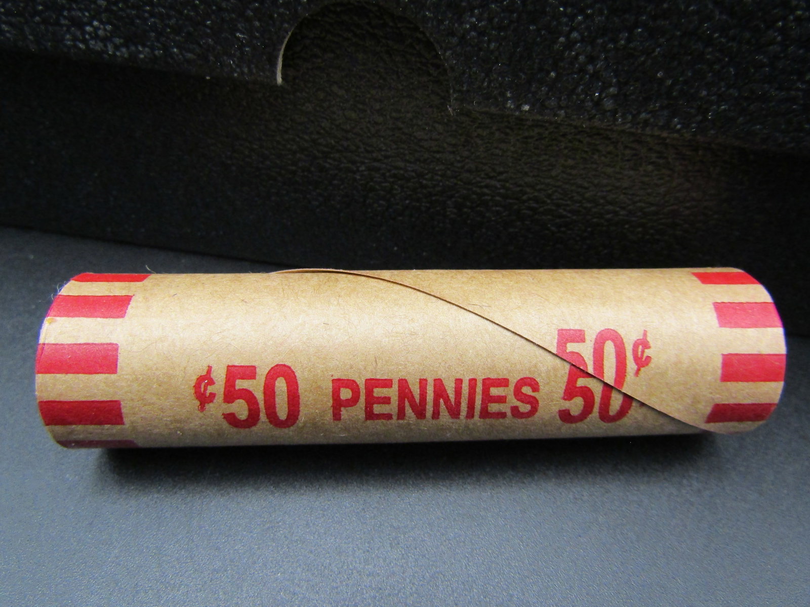 Roll of Unsearched Wheat/Indian Head Cents- Ends are 1943 Steel Cent - Wheat Reverse.: Roll of Unsearched Wheat/Indian Head Cents- Ends are 1943 Steel Cent - Wheat Reverse.