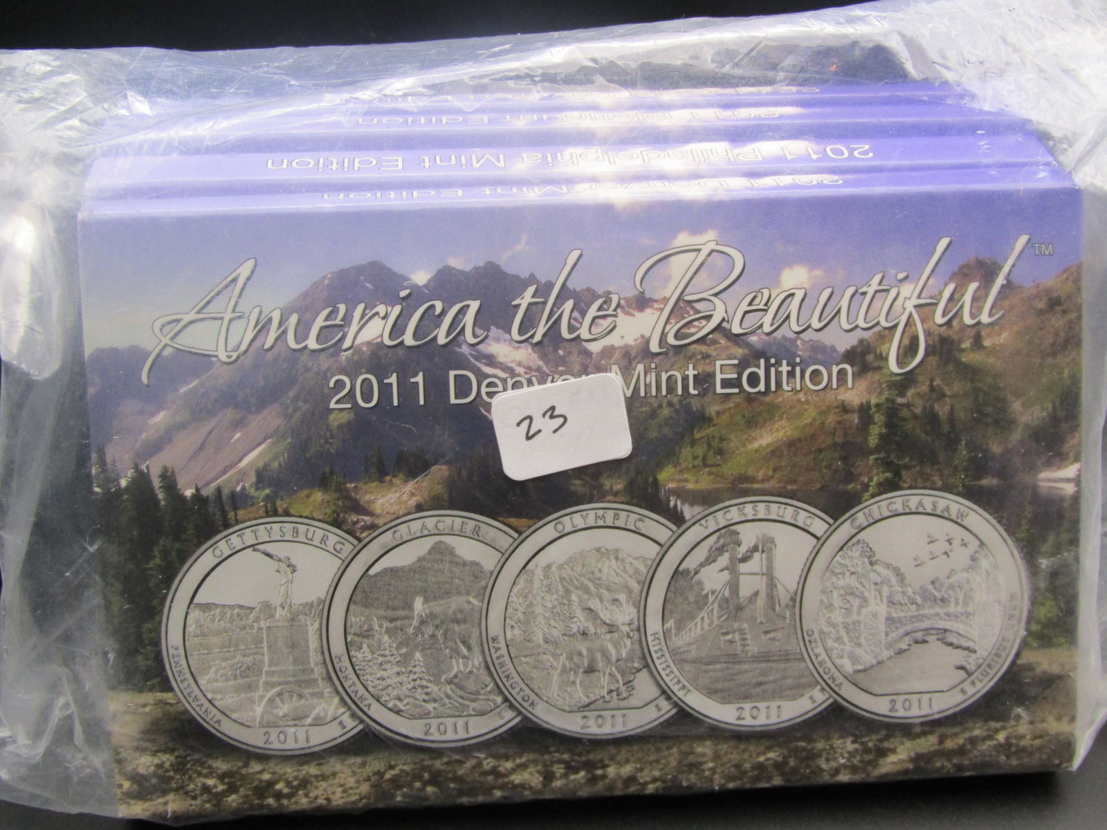 4- 2011 America The Beautiful Quarter Sets; Philadelphia, Denver, Platinum, and Gold Plated: 4- 2011 America The Beautiful Quarter Sets; Philadelphia, Denver, Platinum, and Gold Plated