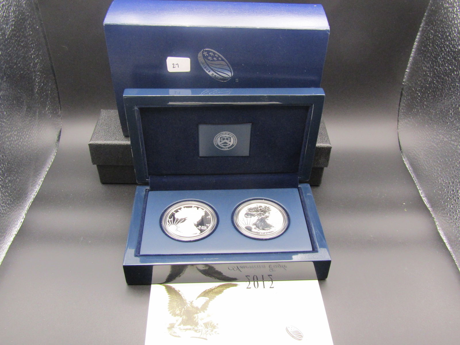 GORGEOUS 2012 US Mint American Silver Eagle 2 Coin Proof Set; Proof and Reverse Proof, 2- 1 Ounce (1 of 9)