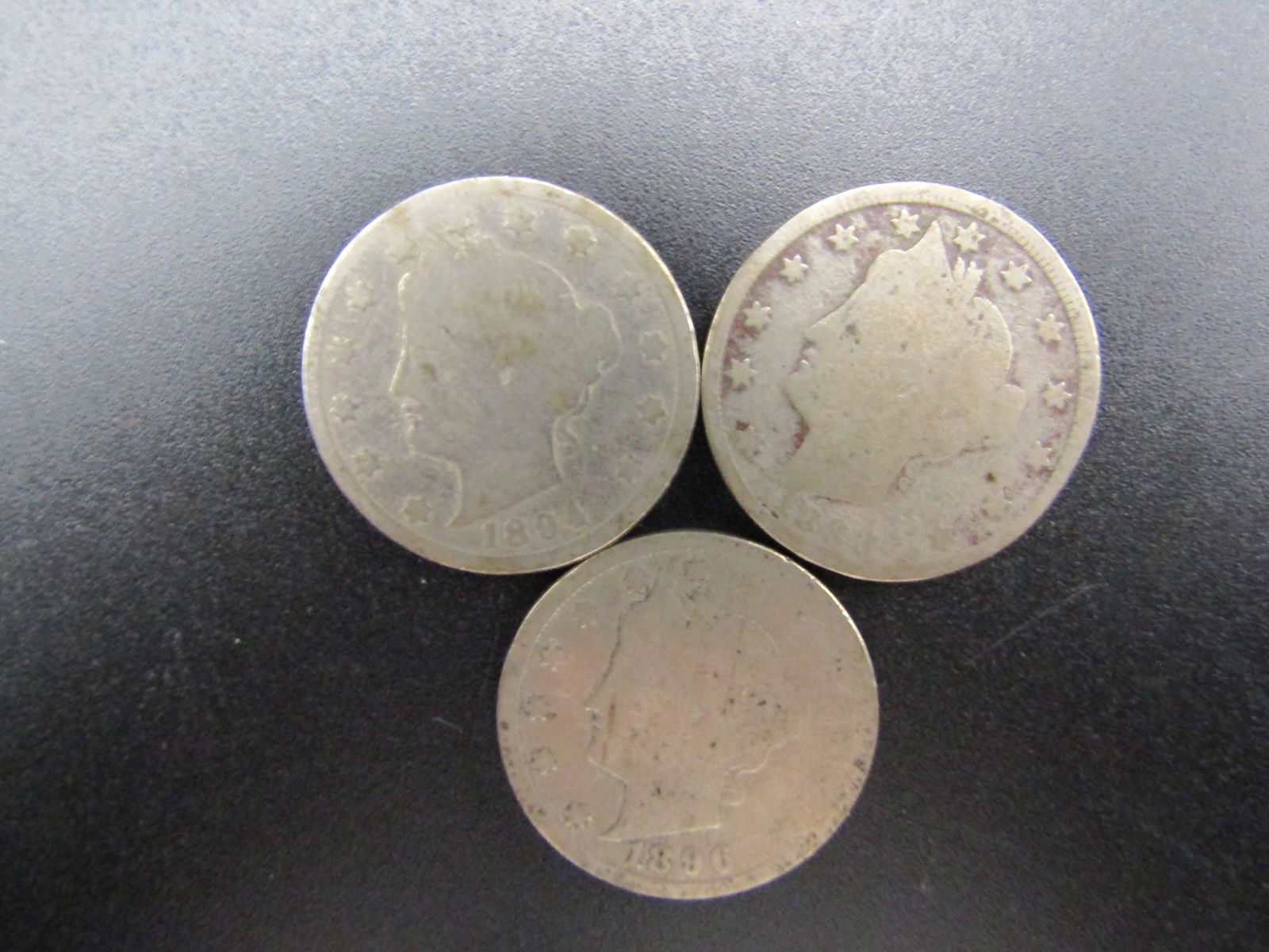 1888, 1896, 1894 Liberty Head V Nickels, Earlier Dates (1 of 3)
