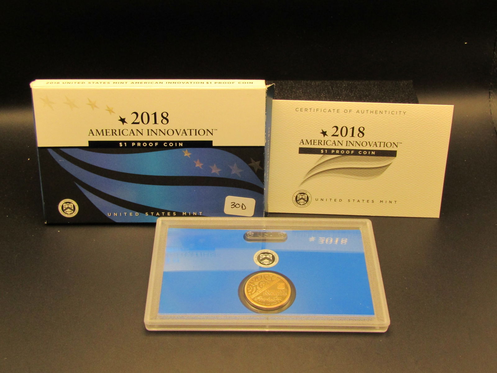 2018 S US Mint American Innovation Dollar Proof Coin. OGP/COA - Tougher Find: 2018 S US Mint American Innovation Dollar Proof Coin. OGP/COA - Tougher Find