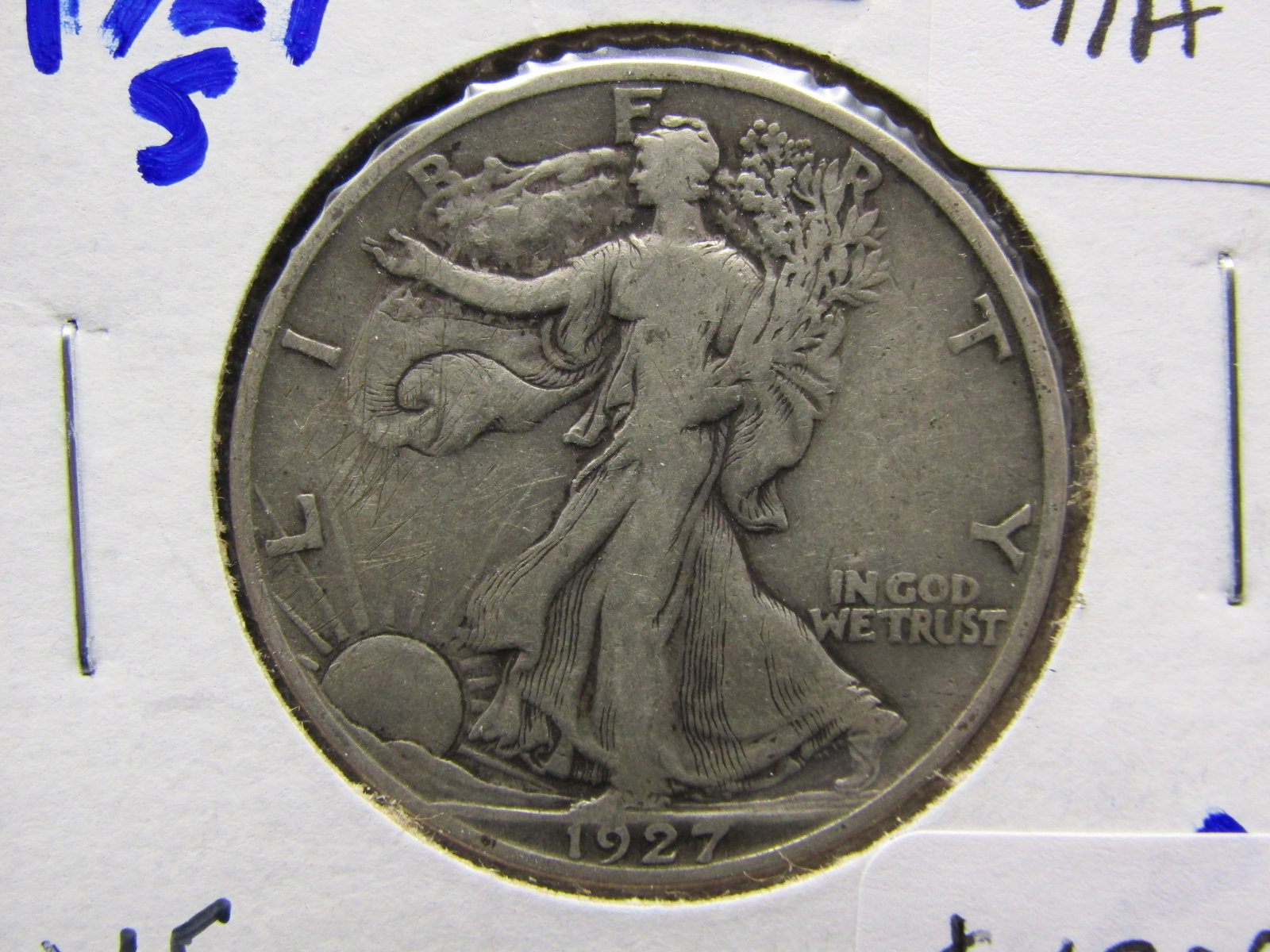 1927-S SEMI KEY- LOW MINTAGE Walking Liberty 50c. $155 in VF (1 of 3)