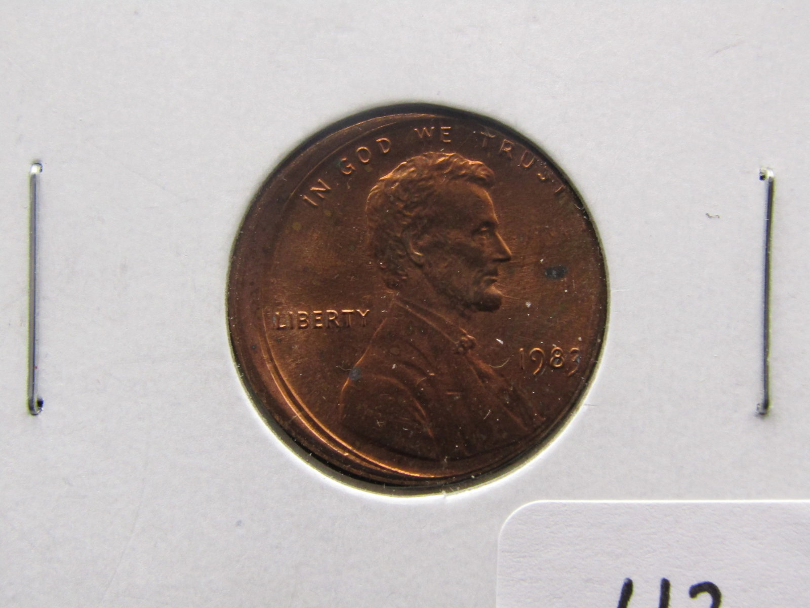 ERROR 1983 Off Center Lincoln Cent (1 of 3)