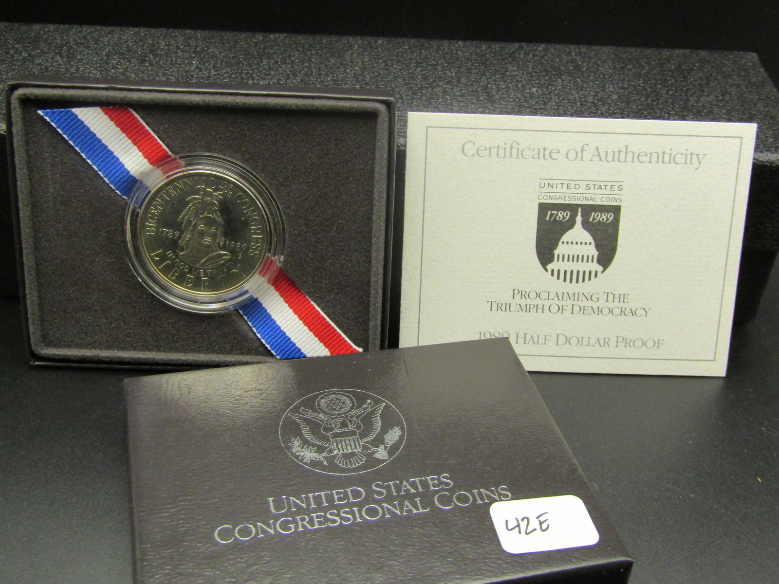 1989 US Mint Proof Congress Half Dollar, OGP, and COA (1 of 4)