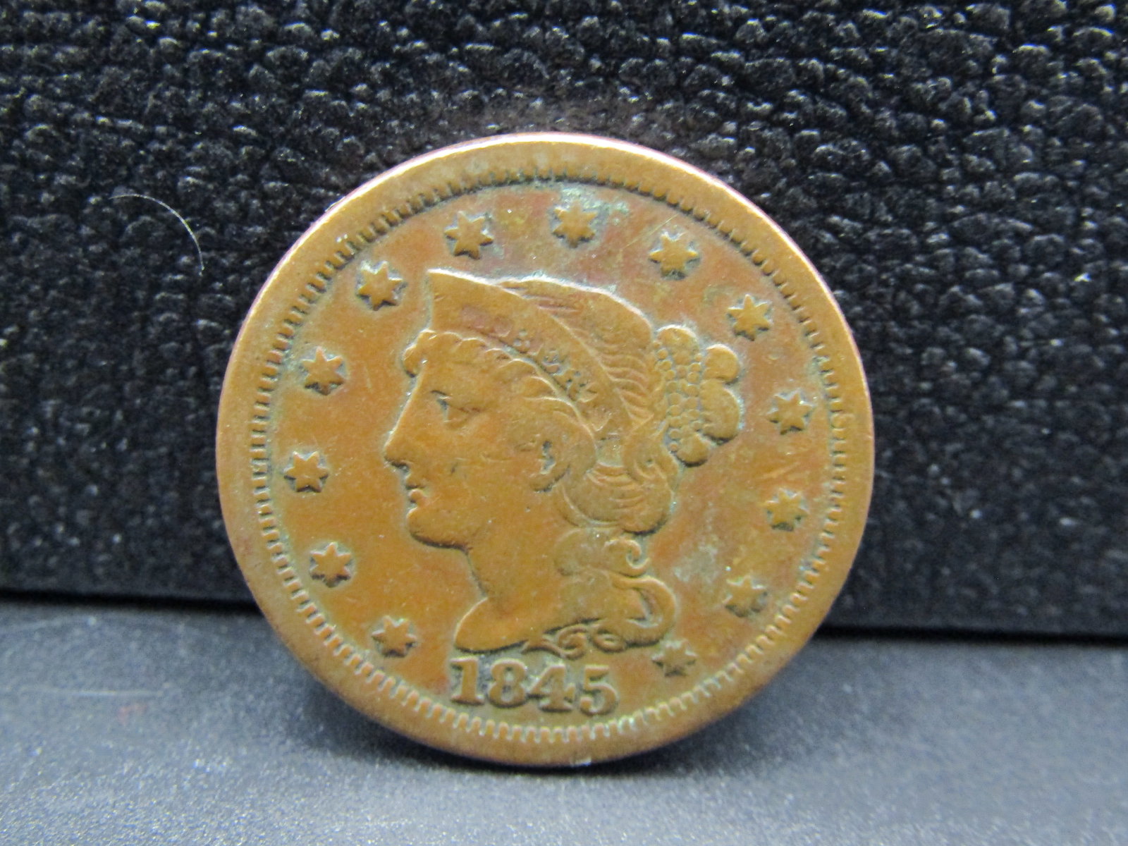 1845 Braided Hair Large Cent, Great Details: 1845 Braided Hair Large Cent, Great Details
