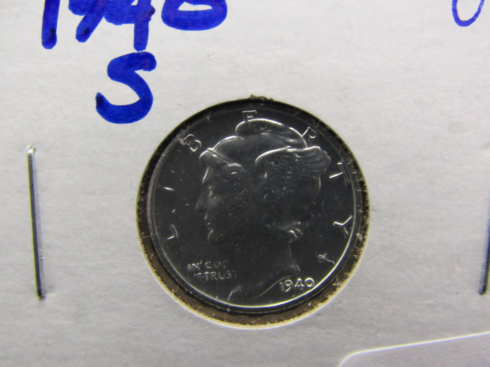 1940-S Mercury Dime, HIGH GRADE, LUSTROUS (1 of 3)