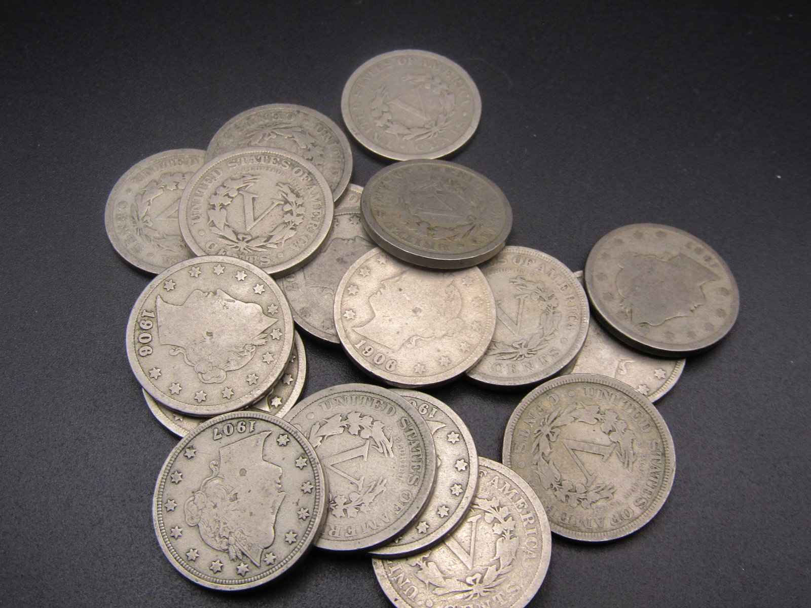 18-V Nickles, Over 100 Years Old (1 of 4)