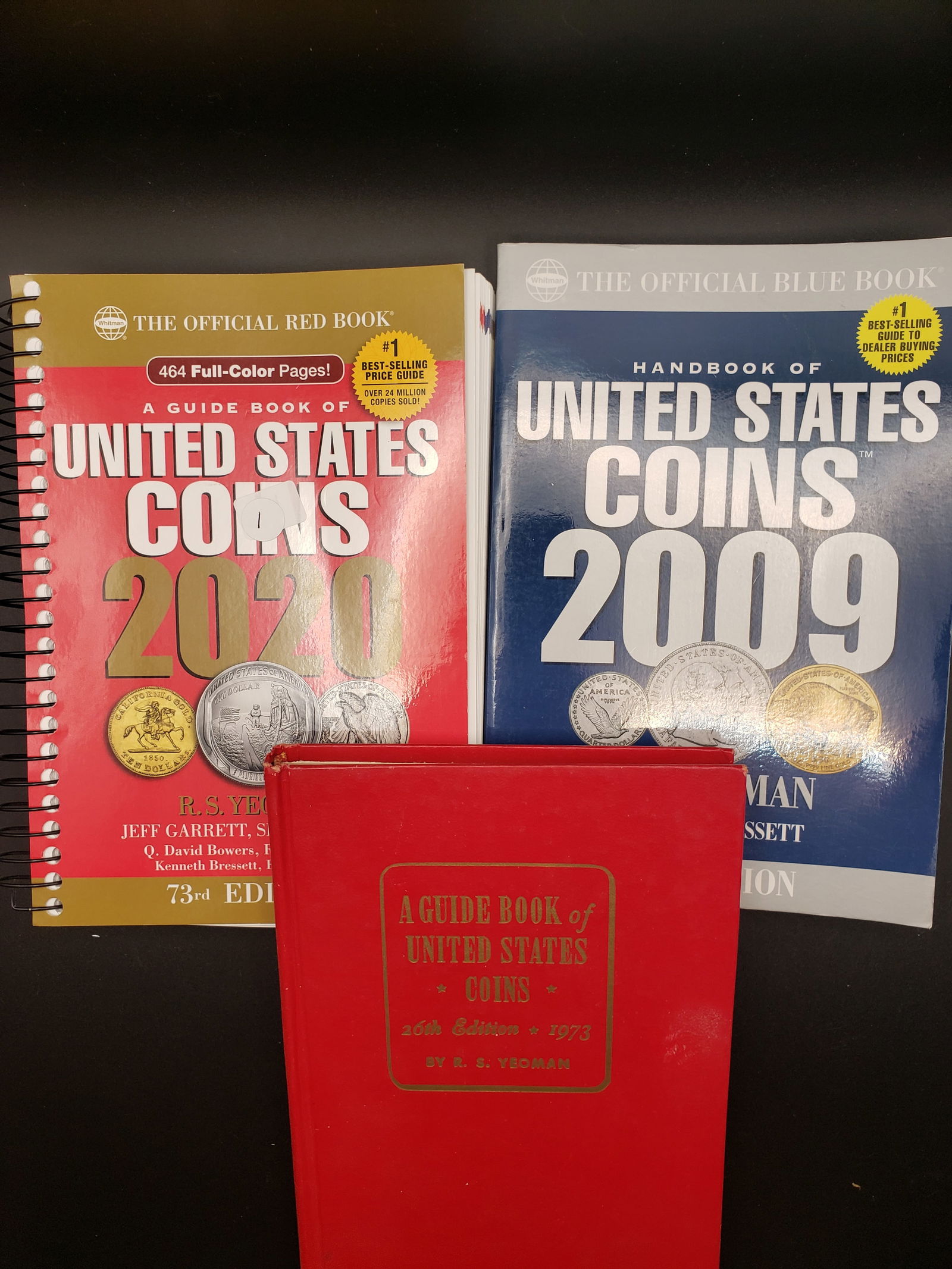 3 Collectible Coin Books; 2 Red Books, 1 Blue Book (1 of 4)