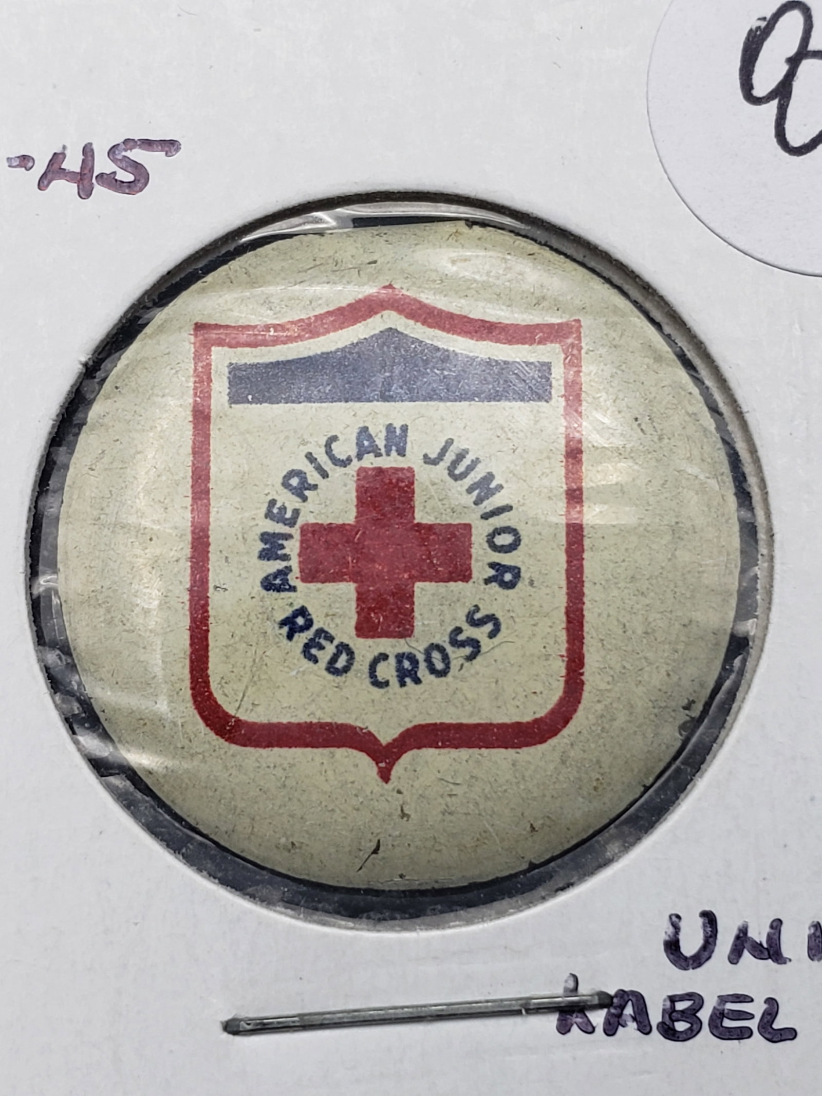 1941-1945 American Red Cross Pin Back: 1941-1945 American Red Cross Pin Back