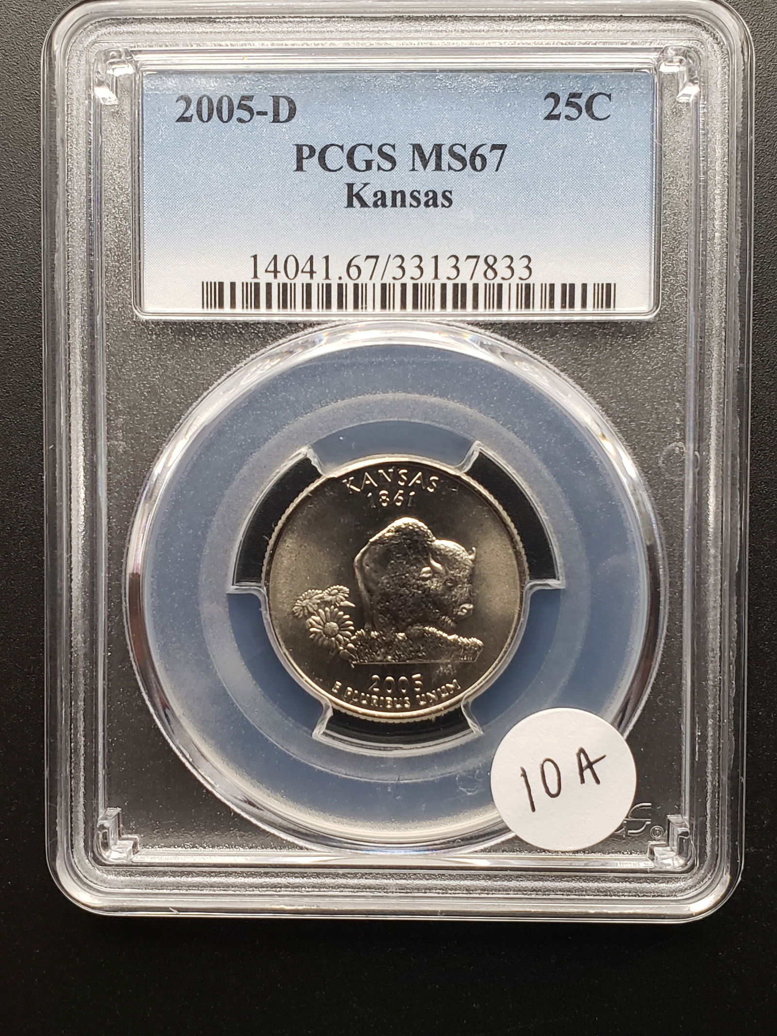 2005-D Kansas State Quarter, PCGS MS67. High Grade (1 of 3)