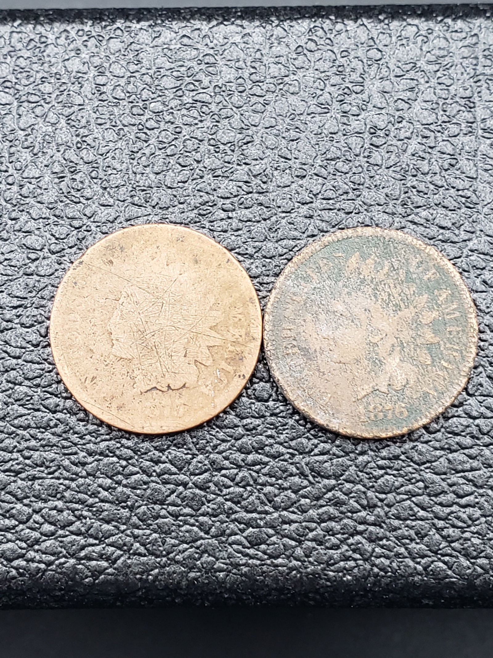 2 Semi Key Indian Head Cents 1875 and 1876, tough Dates (1 of 2)