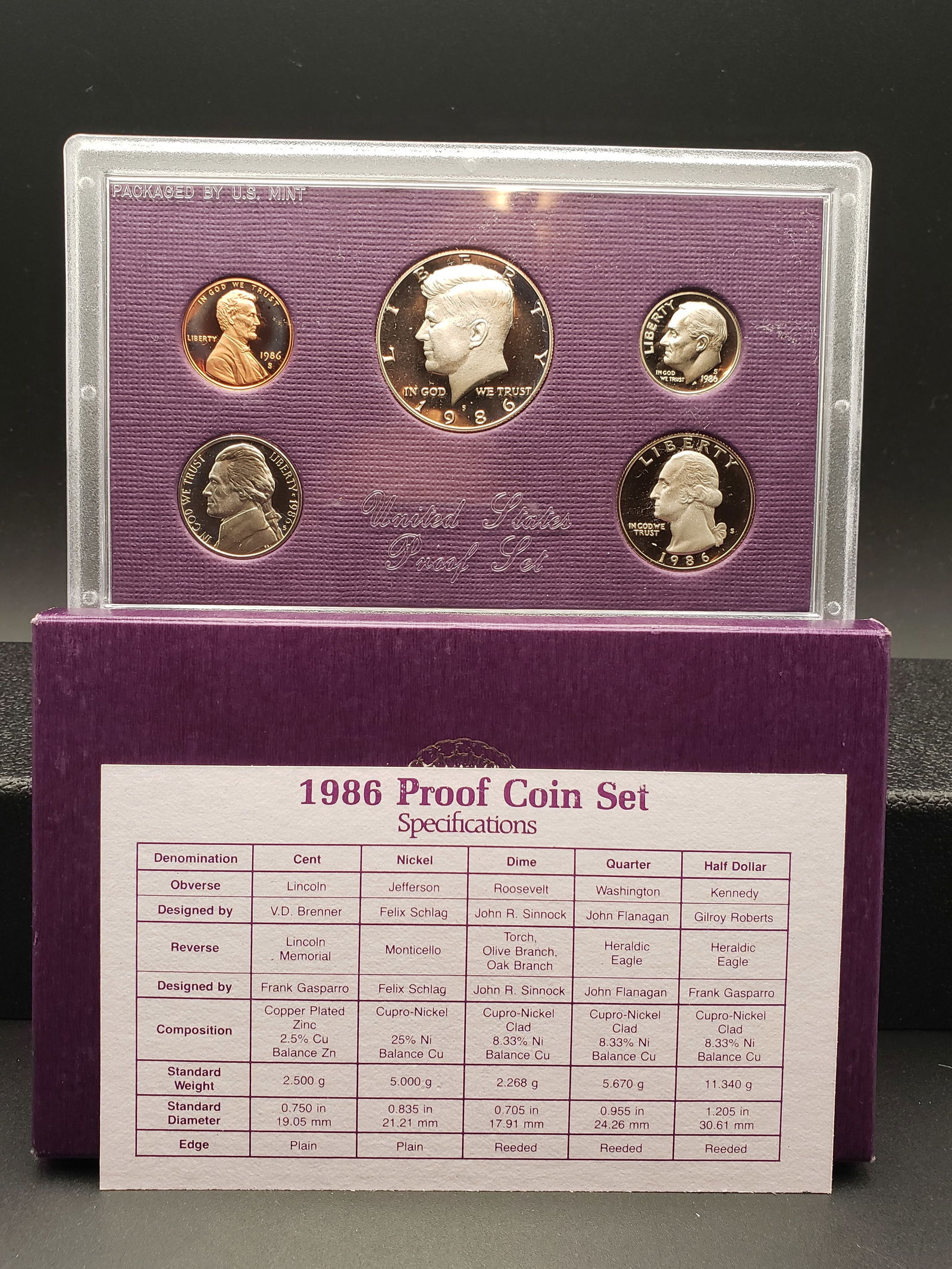 1986 S US Mint Proof Set. OGP (1 of 3)