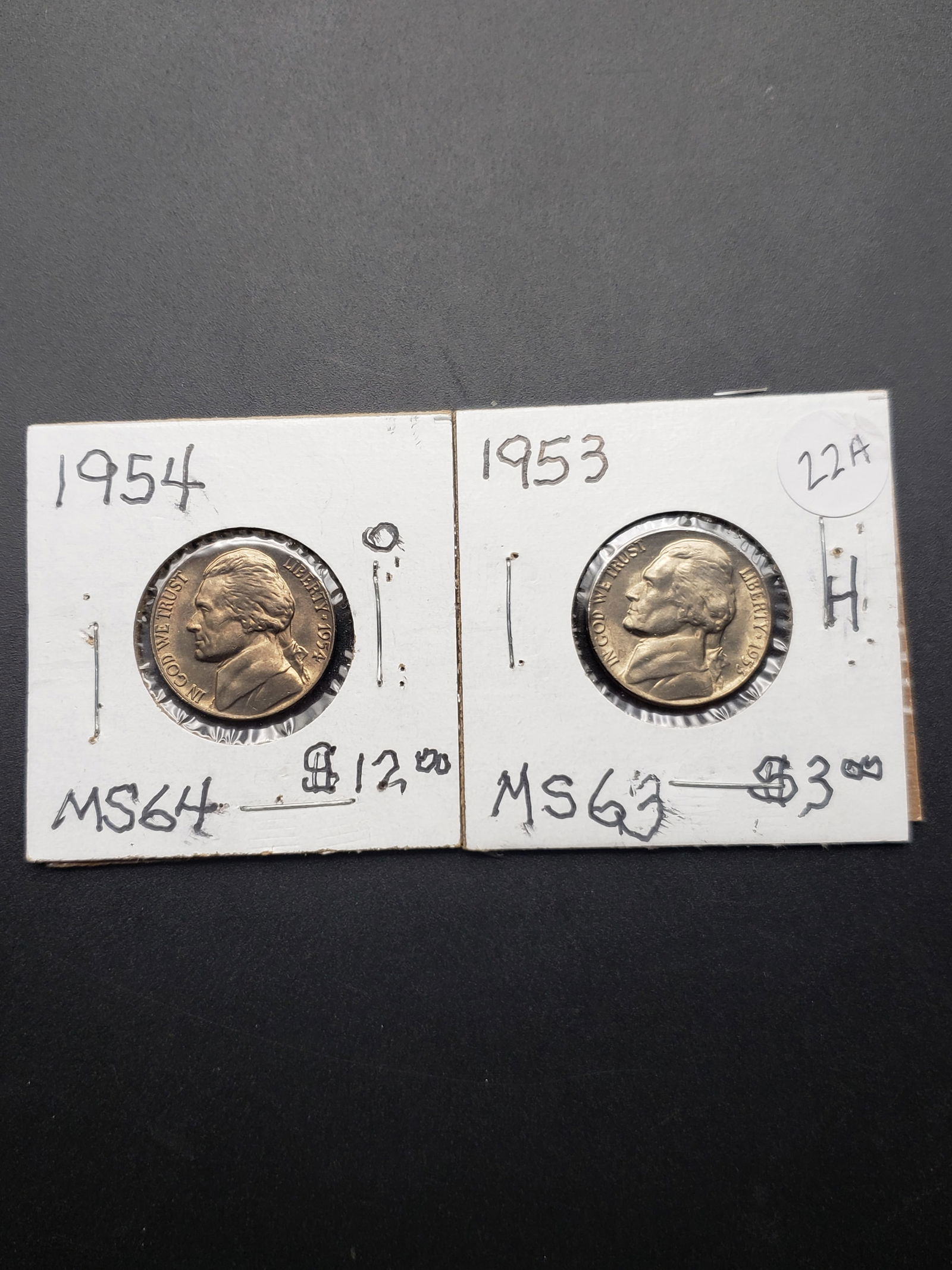 1953/1954 MS GEM BU Jefferson Nickels, Nice Coins (1 of 6)