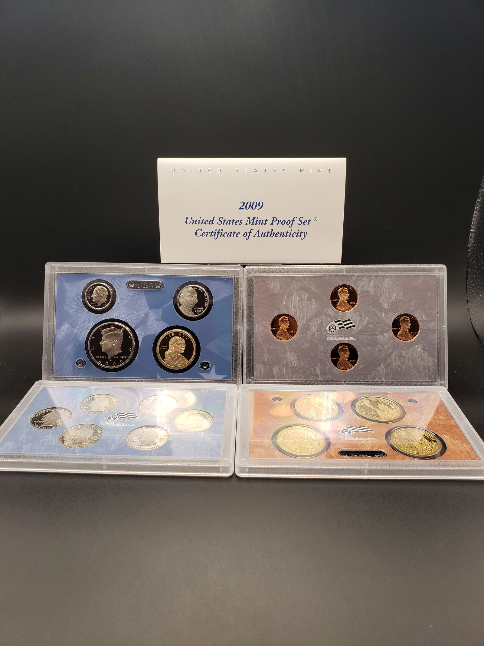 2009 S US Mint Proof Set, OGP/COA, Contains 18 Coins; Original Coinage, Presidential Dollars, (1 of 11)