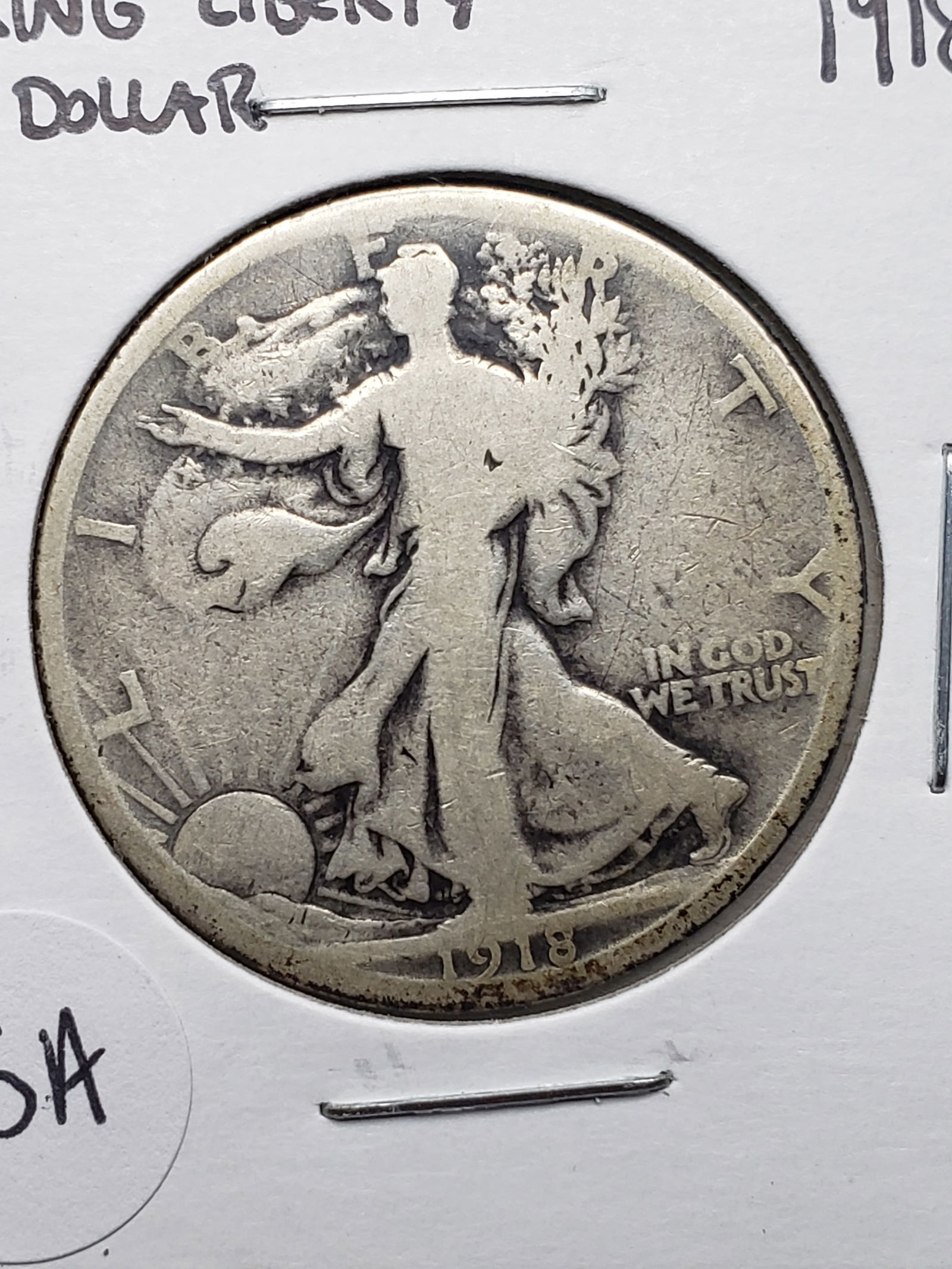 1918-S SEMI KEY Walking Liberty Half Dollar, 90% Silver (1 of 3)
