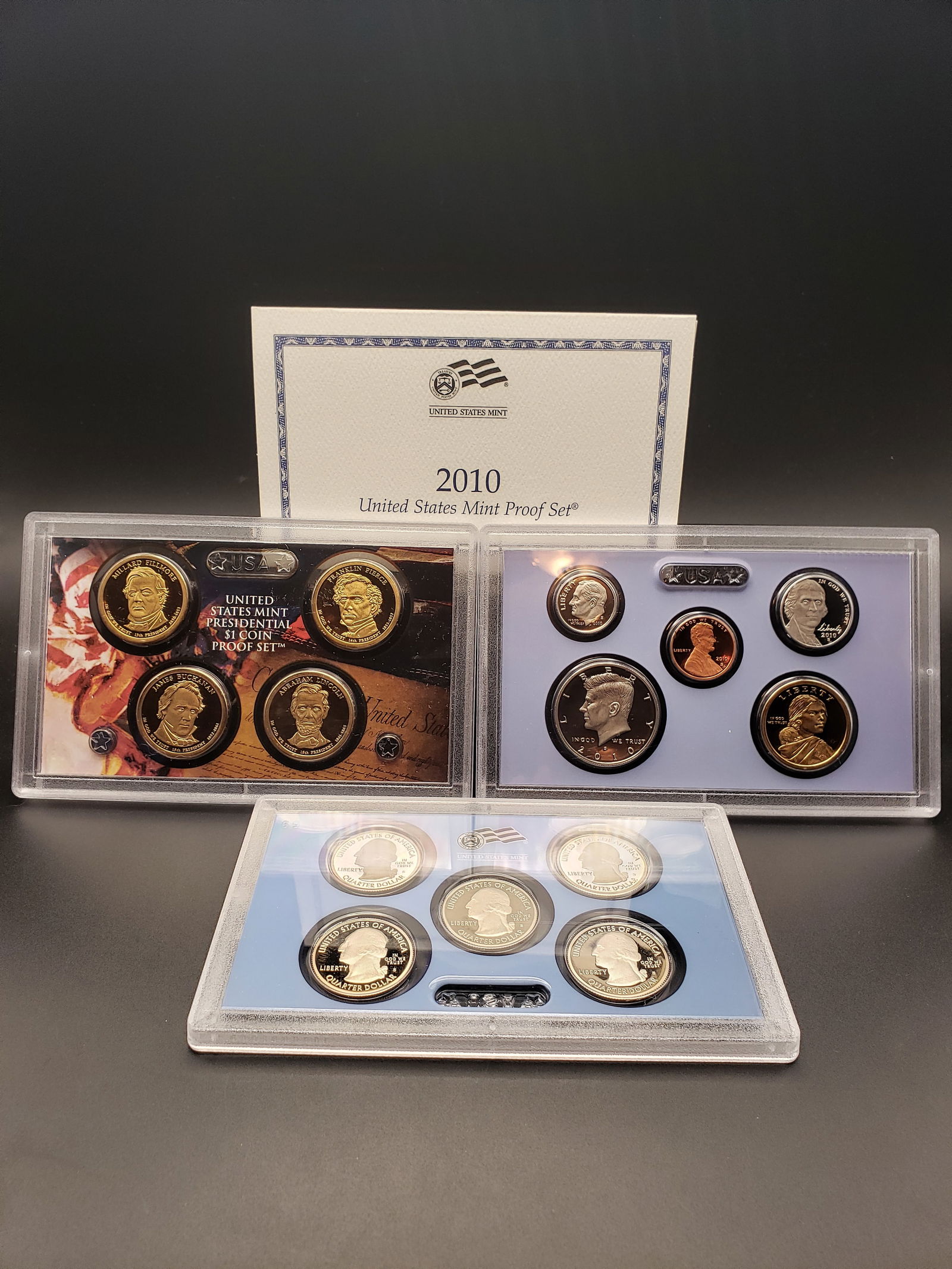 2010 S US Mint Proof Set, OGP/COA, Contains 14 Coins; Original Coinage, Presidential Dollars, and (1 of 9)