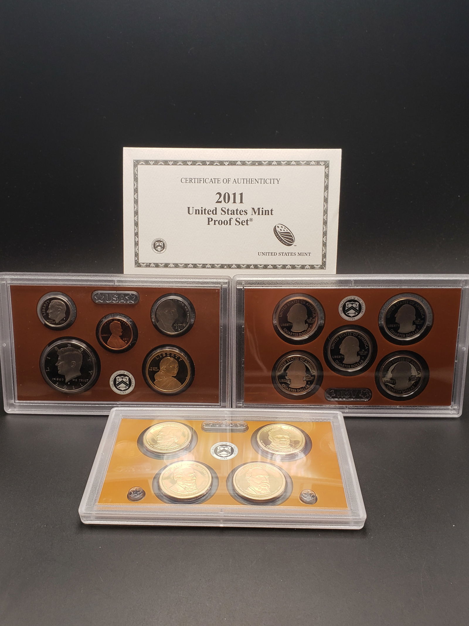 2011 S US Mint Proof Set, OGP/COA, Contains 14 Coins; Original Coinage, Presidential Dollars, and (1 of 8)