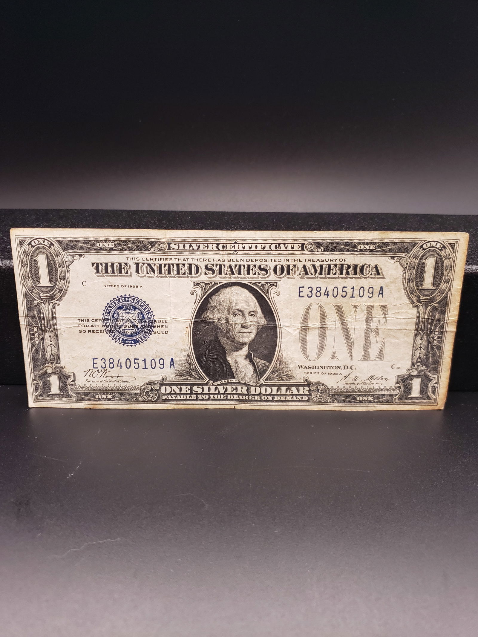 1928 A Blue Seal $1 Funny Back Silver Certificate, Nice Cond. (1 of 4)