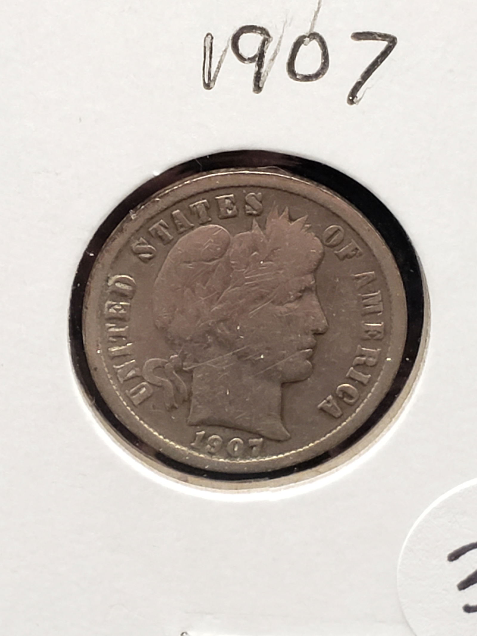 1907 Barber Dime, 90% Silver (1 of 3)