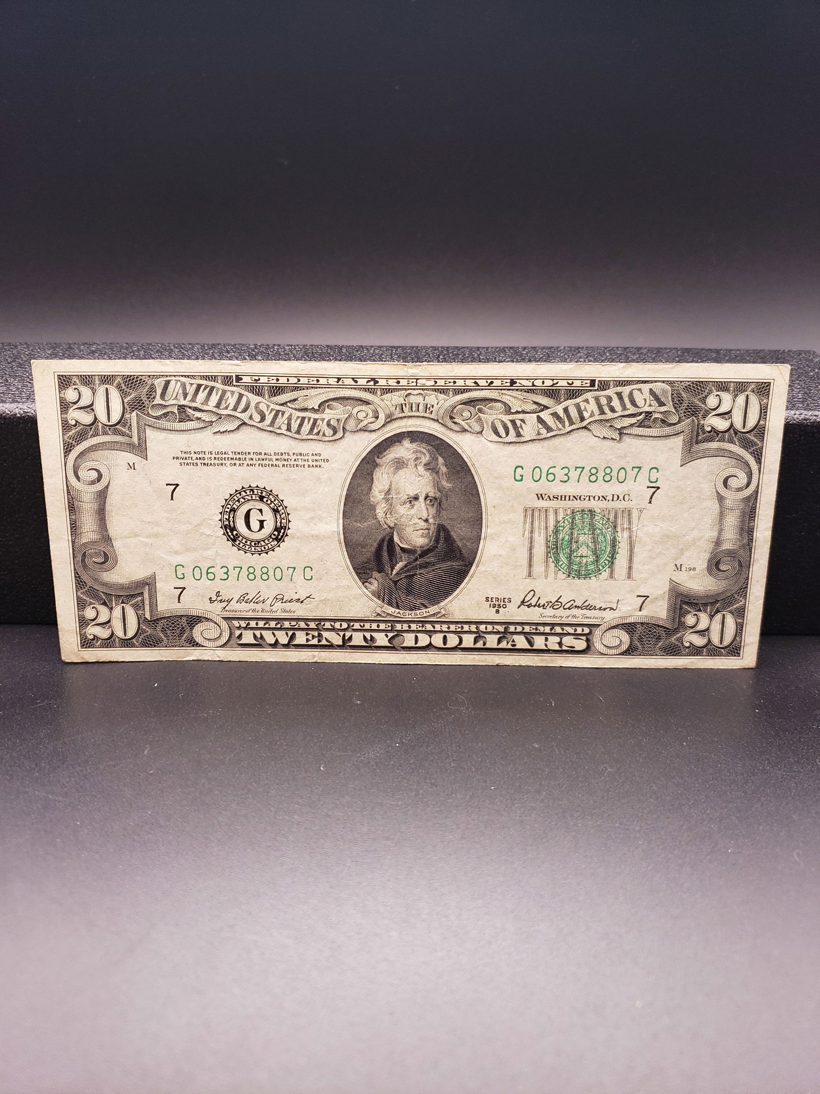 1950-B Green Seal $20 Federal Reserve Note, GEM CRISP UNC (1 of 4)