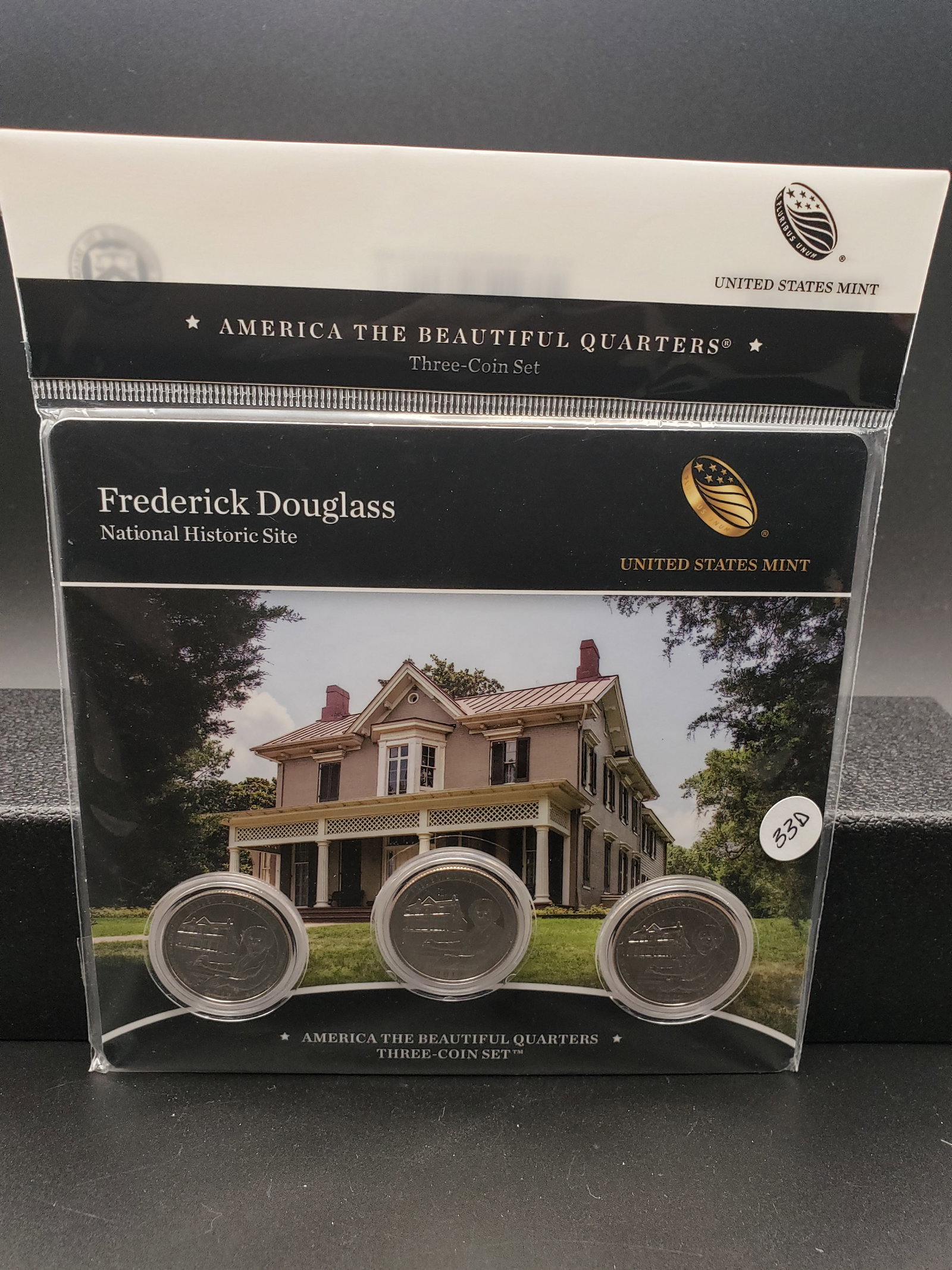 2017 US Mint Frederick Douglas America The Beautiful Quarters 3 Coin Set, PDS, Sealed, OGP: 2017 US Mint Frederick Douglas America The Beautiful Quarters 3 Coin Set, PDS, Sealed, OGP