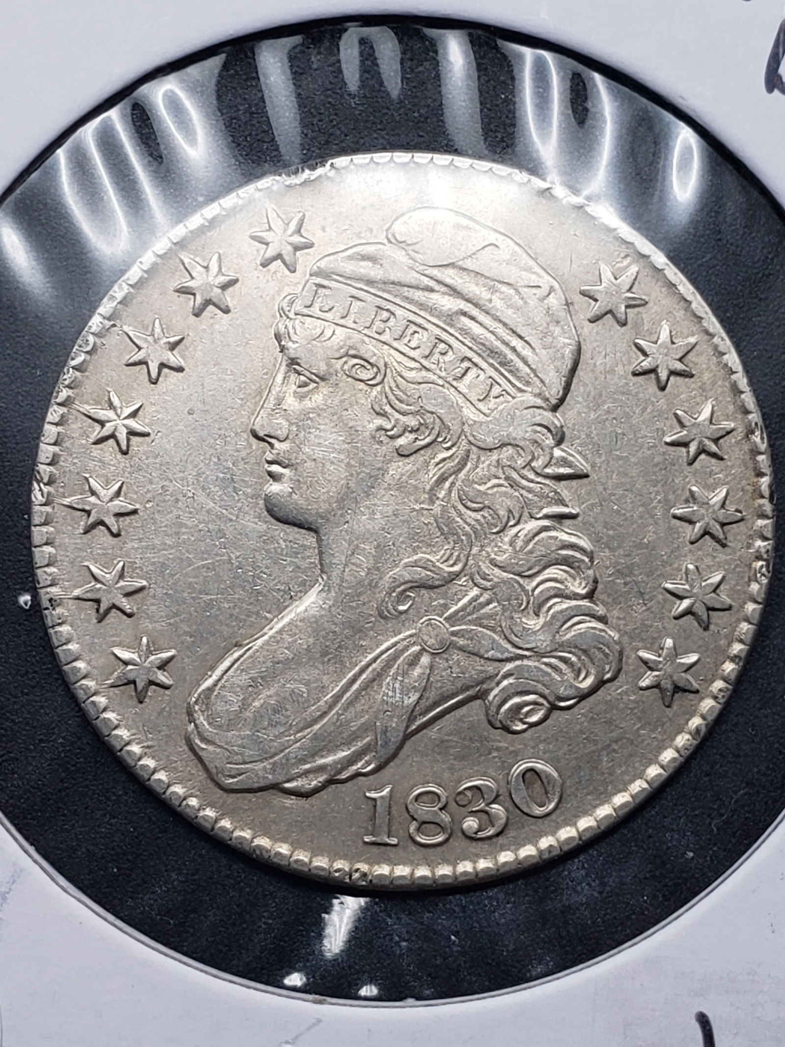 HIGH GRADE 1830 Capped Bust Half Dollar, Gorgeous Strike, AU50- $275, AU58- $600 (1 of 3)