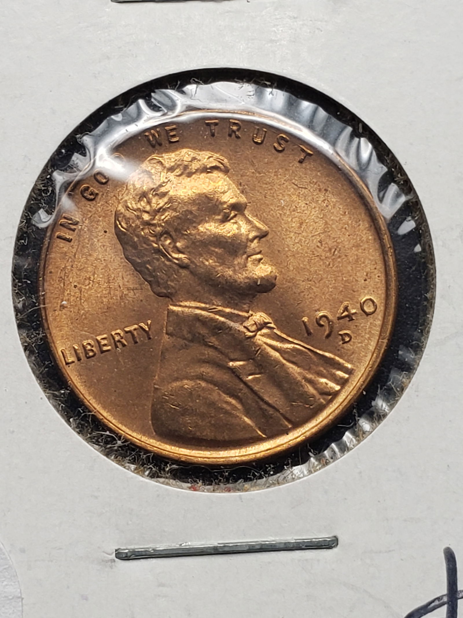 1940-D GEM BU RED Lincoln Wheat Cent, MS (1 of 3)