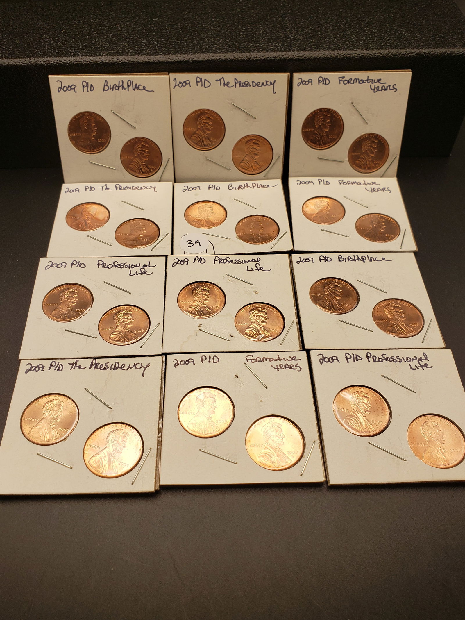 3 COMPLETE Sets of 2009 P and D Bicentennial Lincoln Cents. 24 Total GEM BU Coins. (1 of 5)