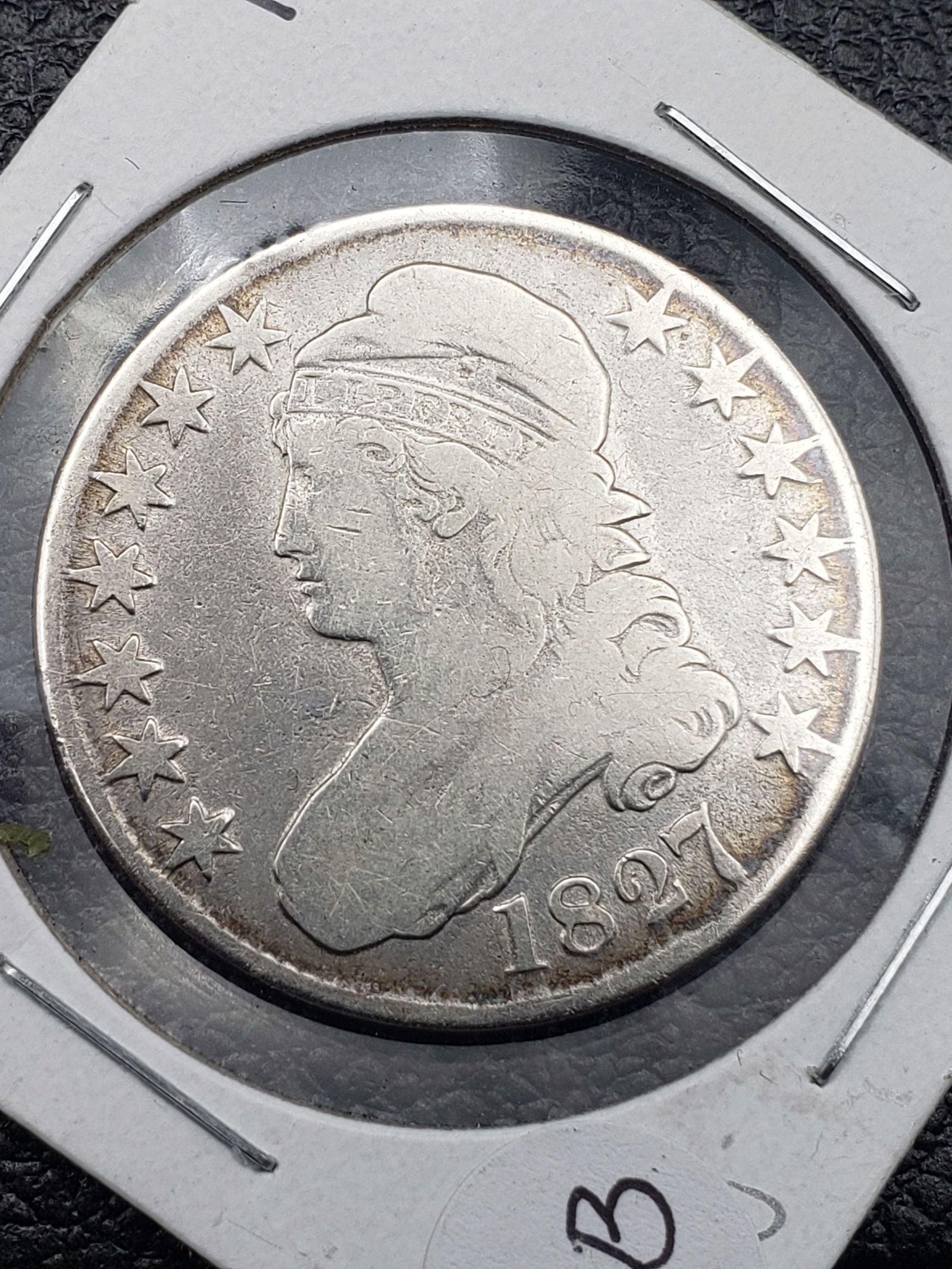 1827 Capped Bust Half Dollar, Lettered Edge, NICE Grade (1 of 3)