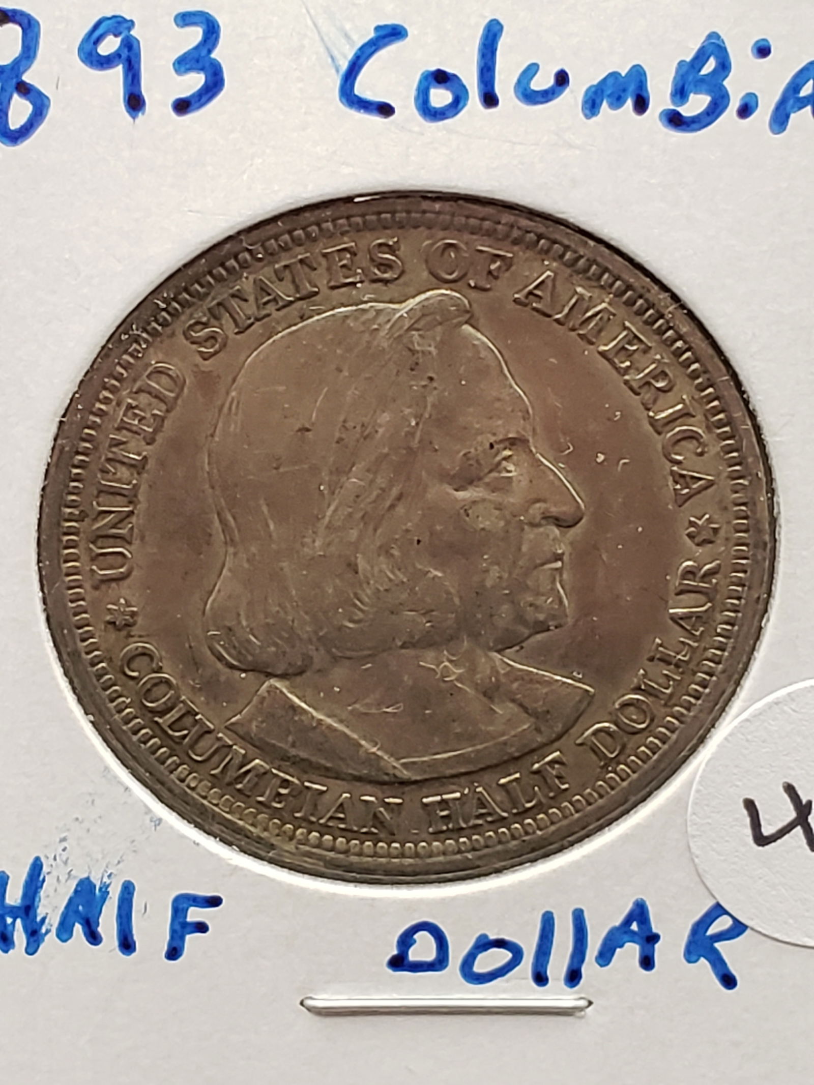 1893 Columbian Exposition Commemorative 90% Silver Half Dollar, 1st Commem. Half Minted (1 of 3)