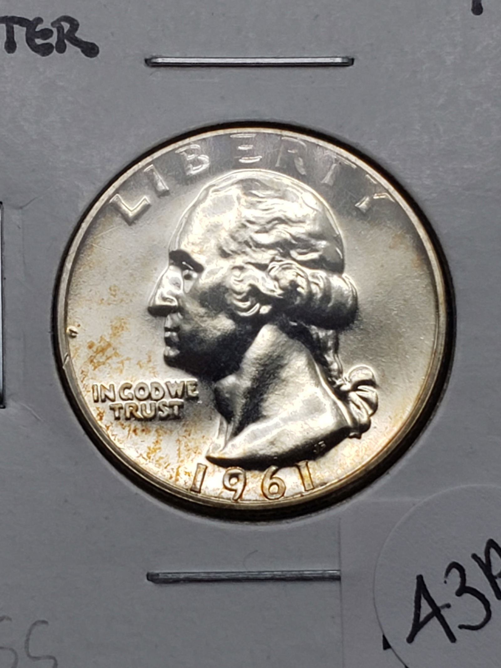 1961 DEEP PROOF Washington Quarter, Super Coin - 90% Silver (1 of 3)