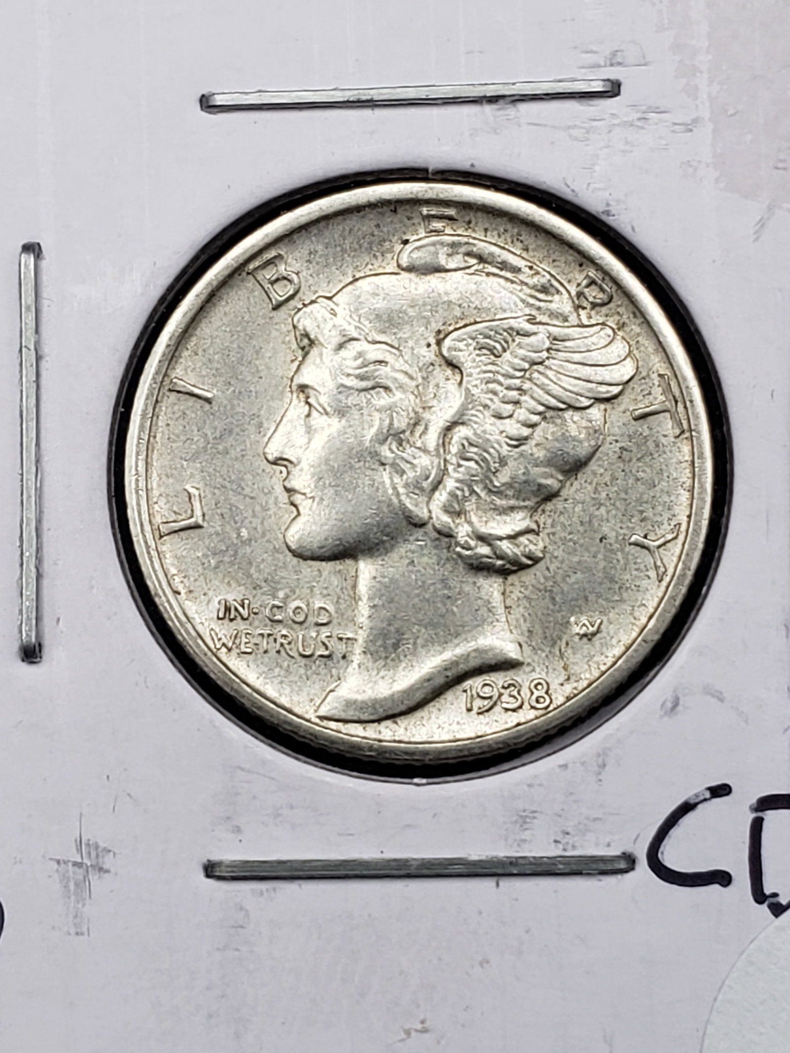 1938 Mercury Dime, 90% Silver, HIGH GRADE, LUSTROUS (1 of 3)