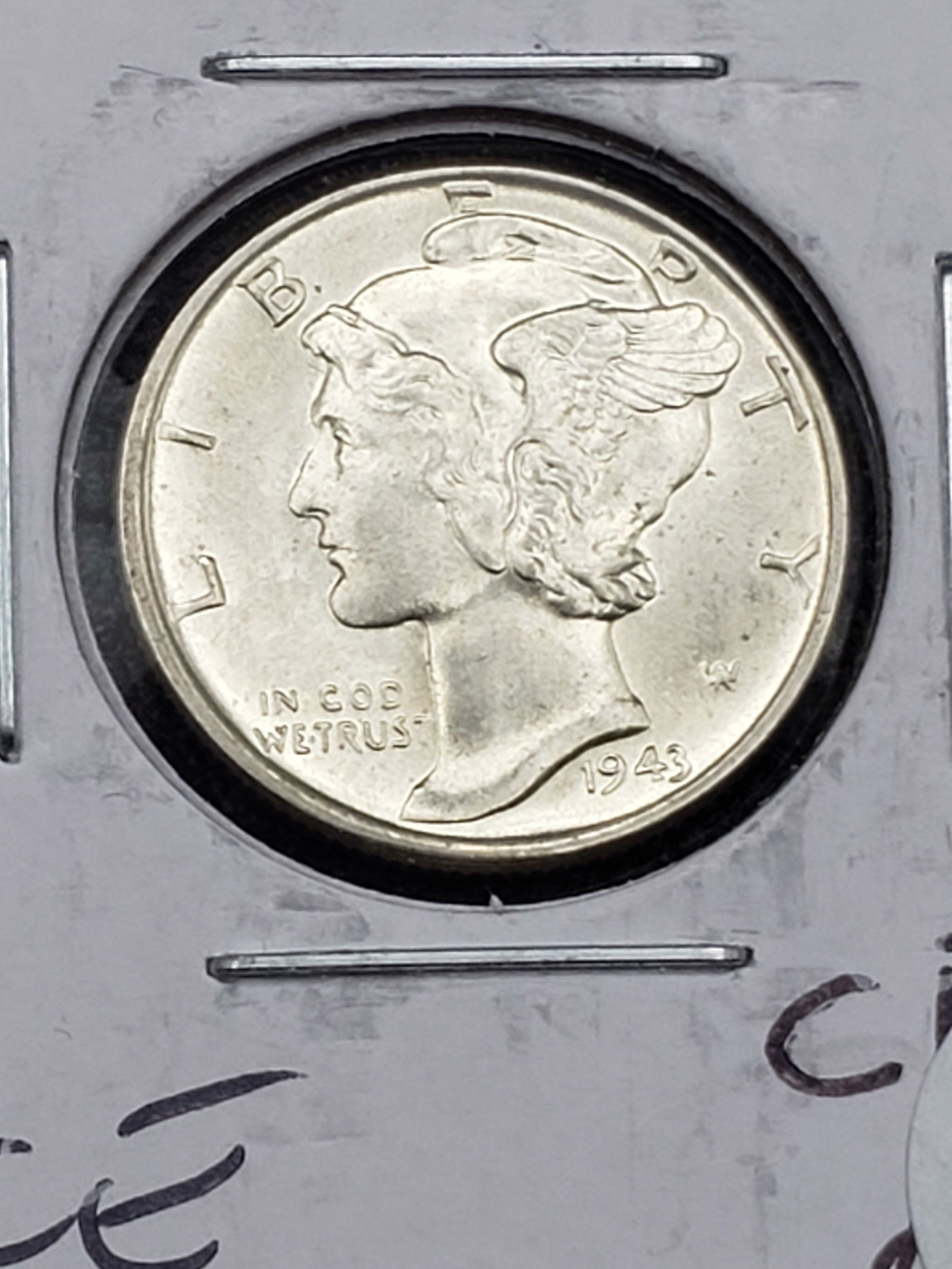 1943 Mercury Dime, CH BU, Amazing Luster, 90% Silver, WWII Era (1 of 3)