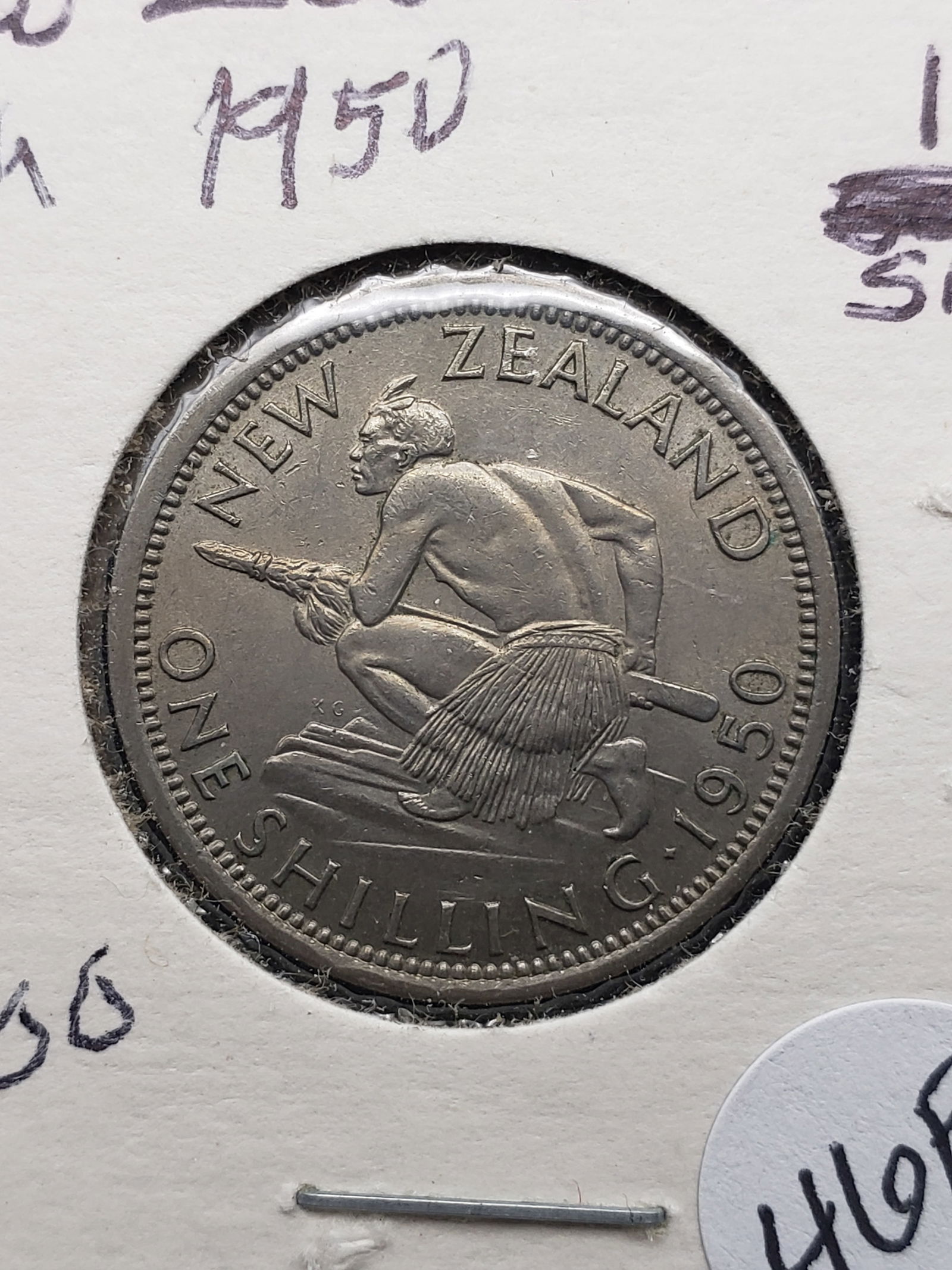 1950 New Zealand 1 Shilling, UNC (1 of 3)